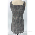 Women's Vintage Plaid Sleeveless Dress